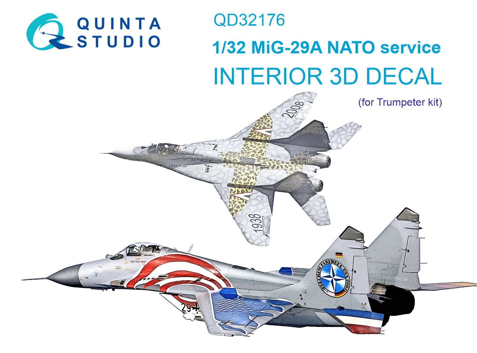 QD32176 3D Декаль интерьера кабины MiG-29A NATO service (Trumpeter)