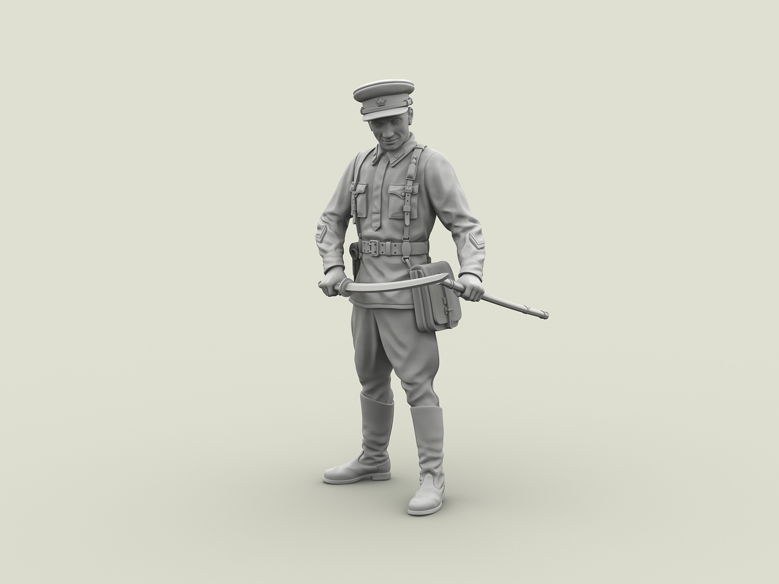 3122SOGA Капитан РККА с трофейным  мечом син-гунто. Халхин-Гол. 1939 г. SOGA Miniatures