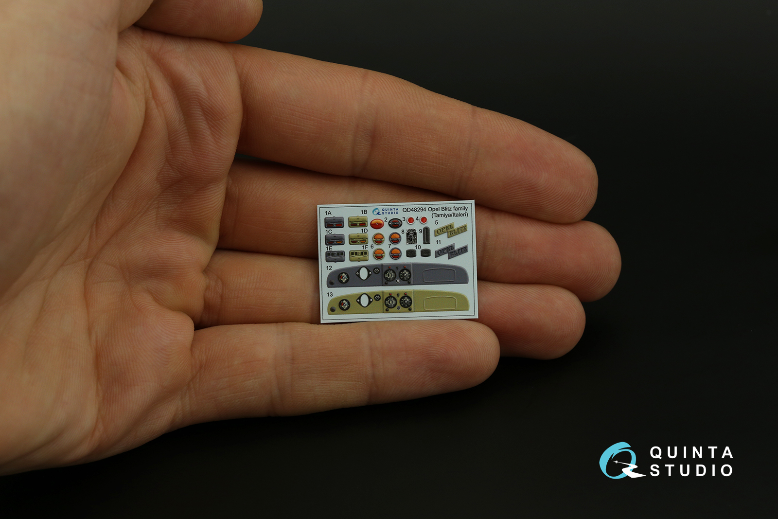 QD48294 3D Декаль интерьера кабины семейство Opel Blitz  (Tamiya/Italeri)