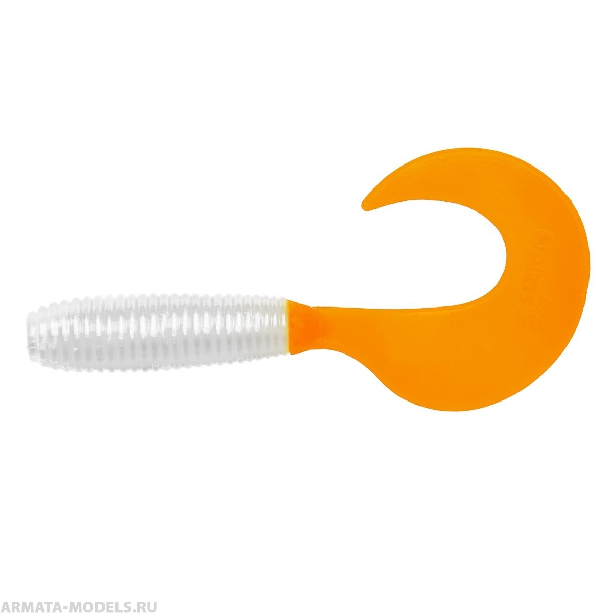 Твистер несъедоб. Credo 3,35''/8,5 см Pearl & Orange 100шт. (HS-11-019-N) Helios( цена указана за упаковку, в количестве 100шт.)