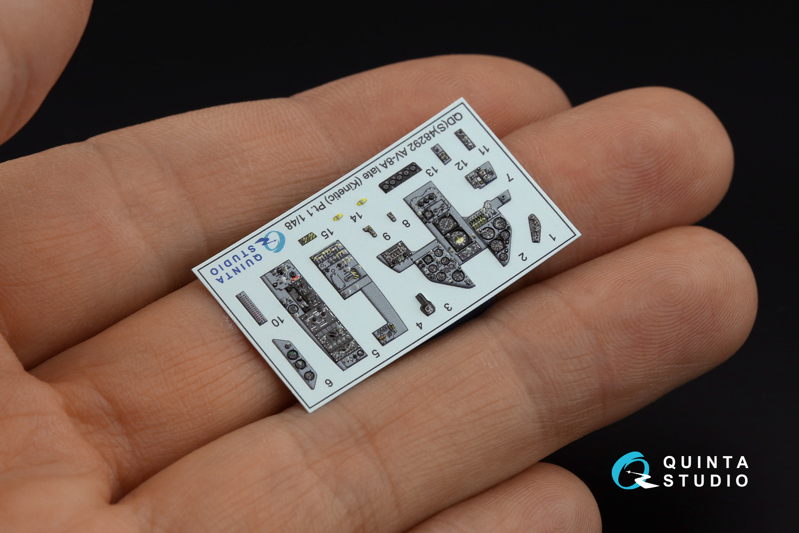 QDS-48292 3D Декаль интерьера кабины AV-8A Late (Kinetic) (Малая версия)