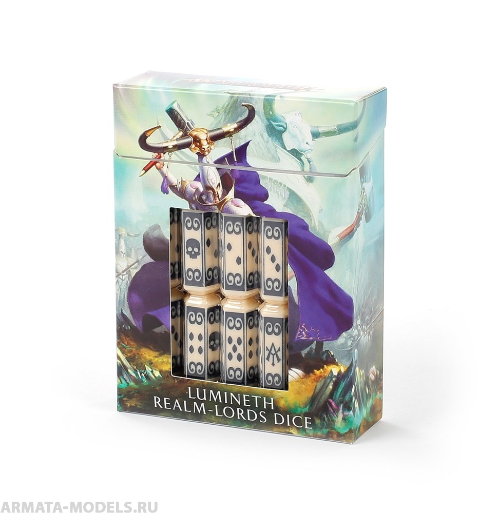 87-61GW Набор кубиков Люминеты, Повелители Владений (Lumineth Realm-Lords Dice Set) 87-61GW Набор кубиков Люминеты, Повелители Владений (Lumineth Realm-Lords Dice Set)