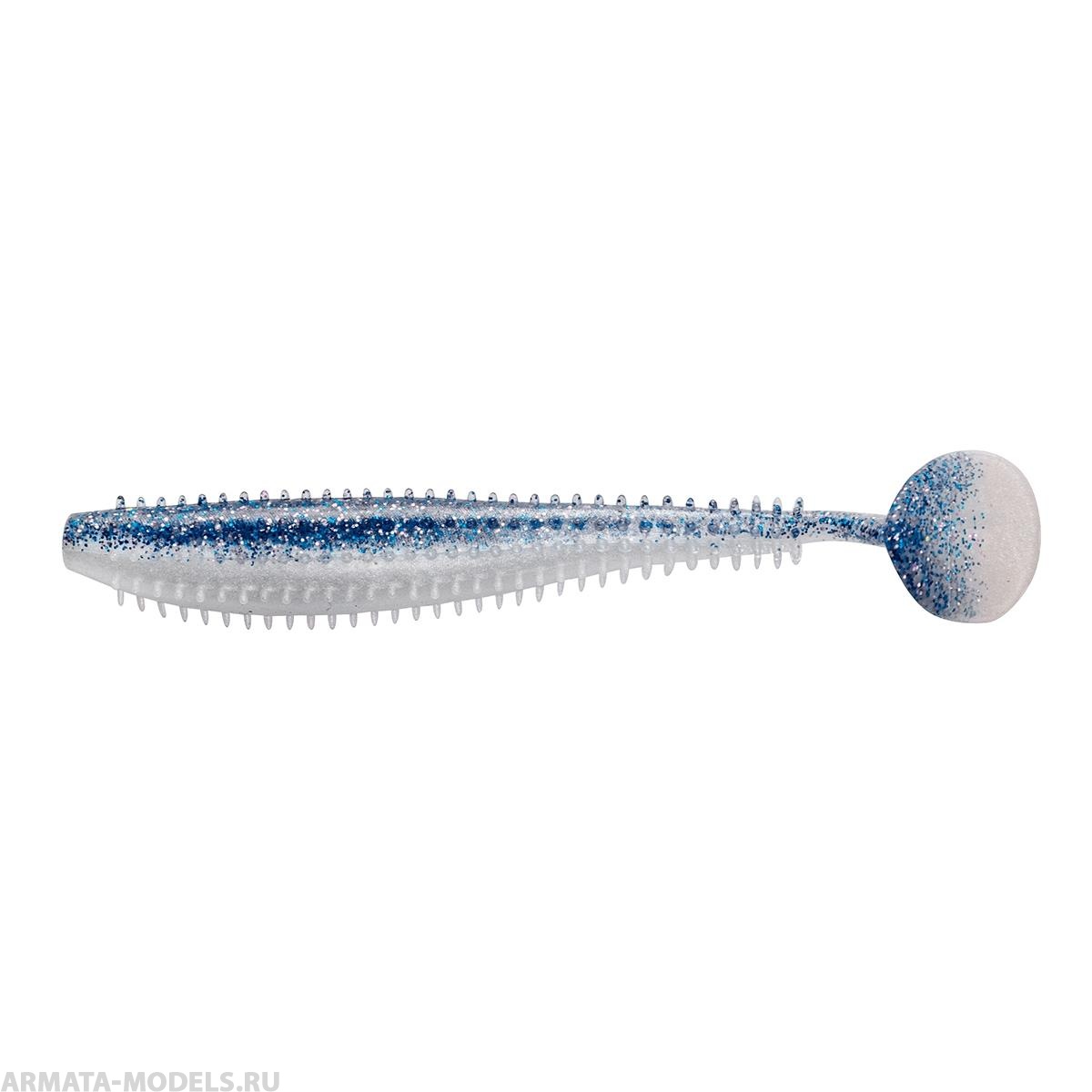 Виброхвост Shaggy 5,12"/13 см Blue Pearl 5шт. (HS-18-049) Helios