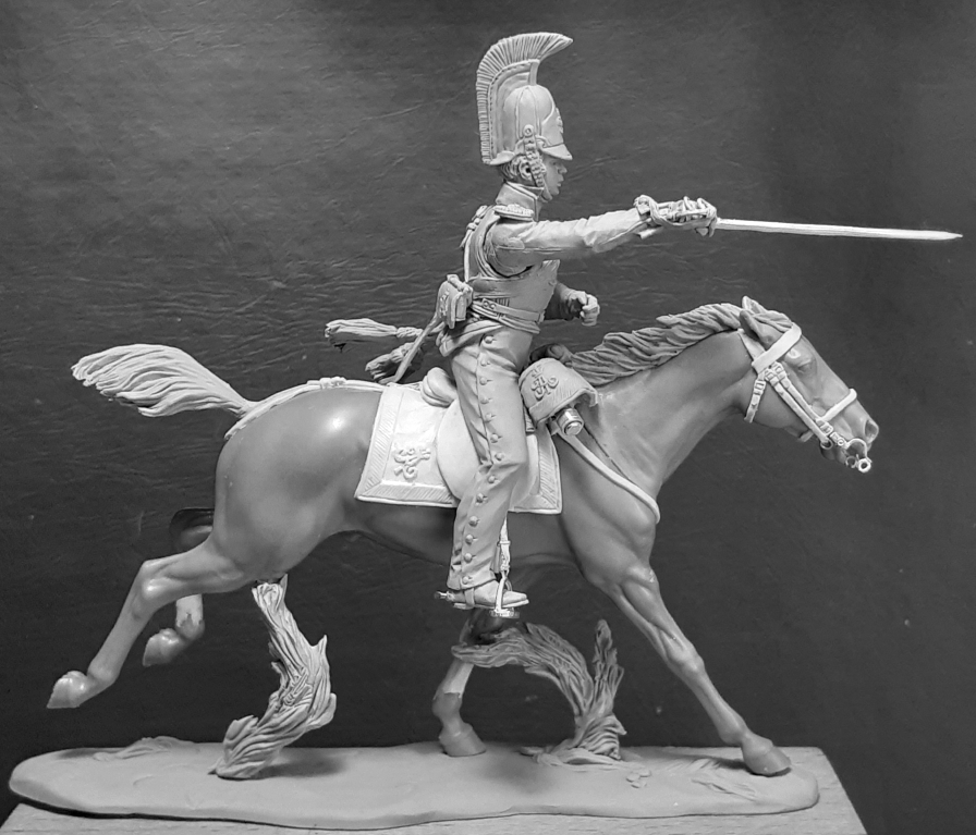 CHM-54300(M). Обер-офицер армейских кирасирских полков, Россия 1812-14 гг. Материал - белый металл. Chronos Miniatures