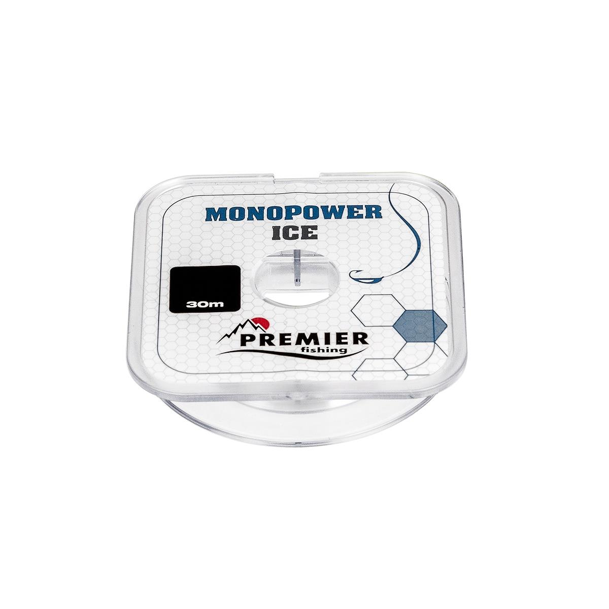 Леска MONOPOWER ICE 0,08mm/30m Clear Nylon (PR-MI-T-008-30) PREMIER fishing( цена указана за упаковку, в количестве 10шт.)