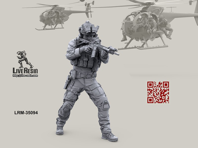 LRM35094 Боец СОФ/МАРСОК  в панорамных очках ночного видения - 5 Live Resin