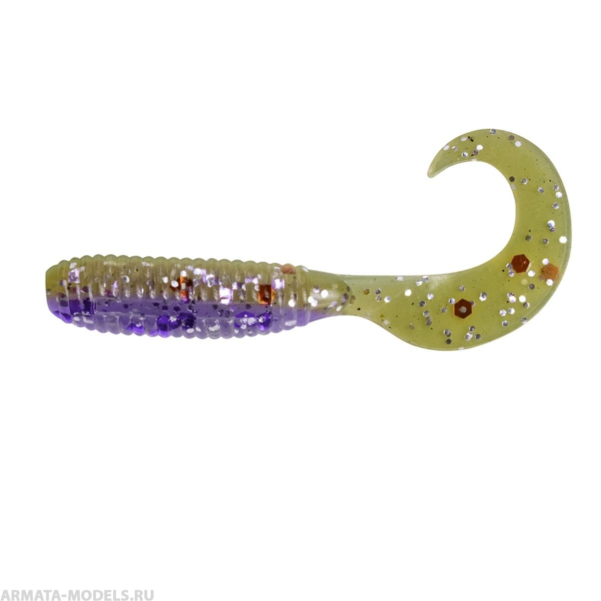 Твистер Тiny Credo 1,55"/4 см Fio & Lime  12шт. (HS-8-014) Helios