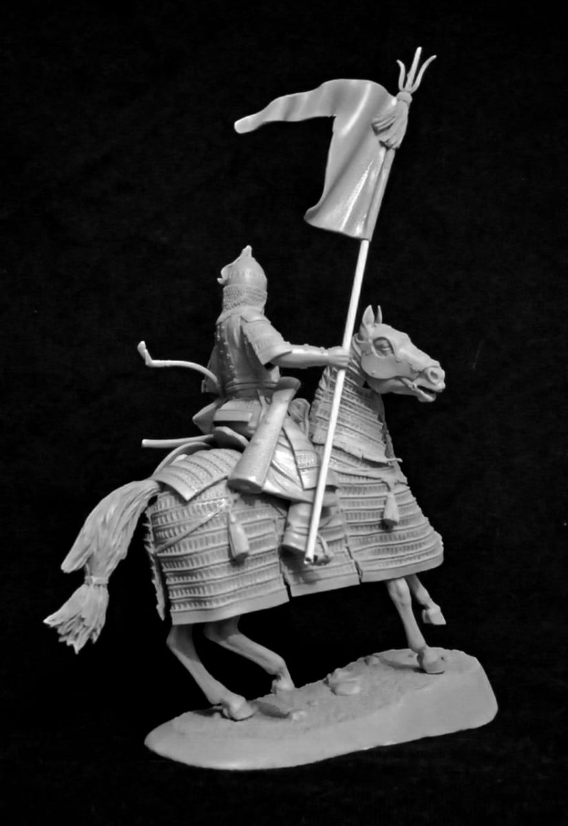 CHM-54357. Золотоордынский знатный воин, конец 14 - начало 15 веков. 54 мм. Материал - смола. Chronos Miniatures