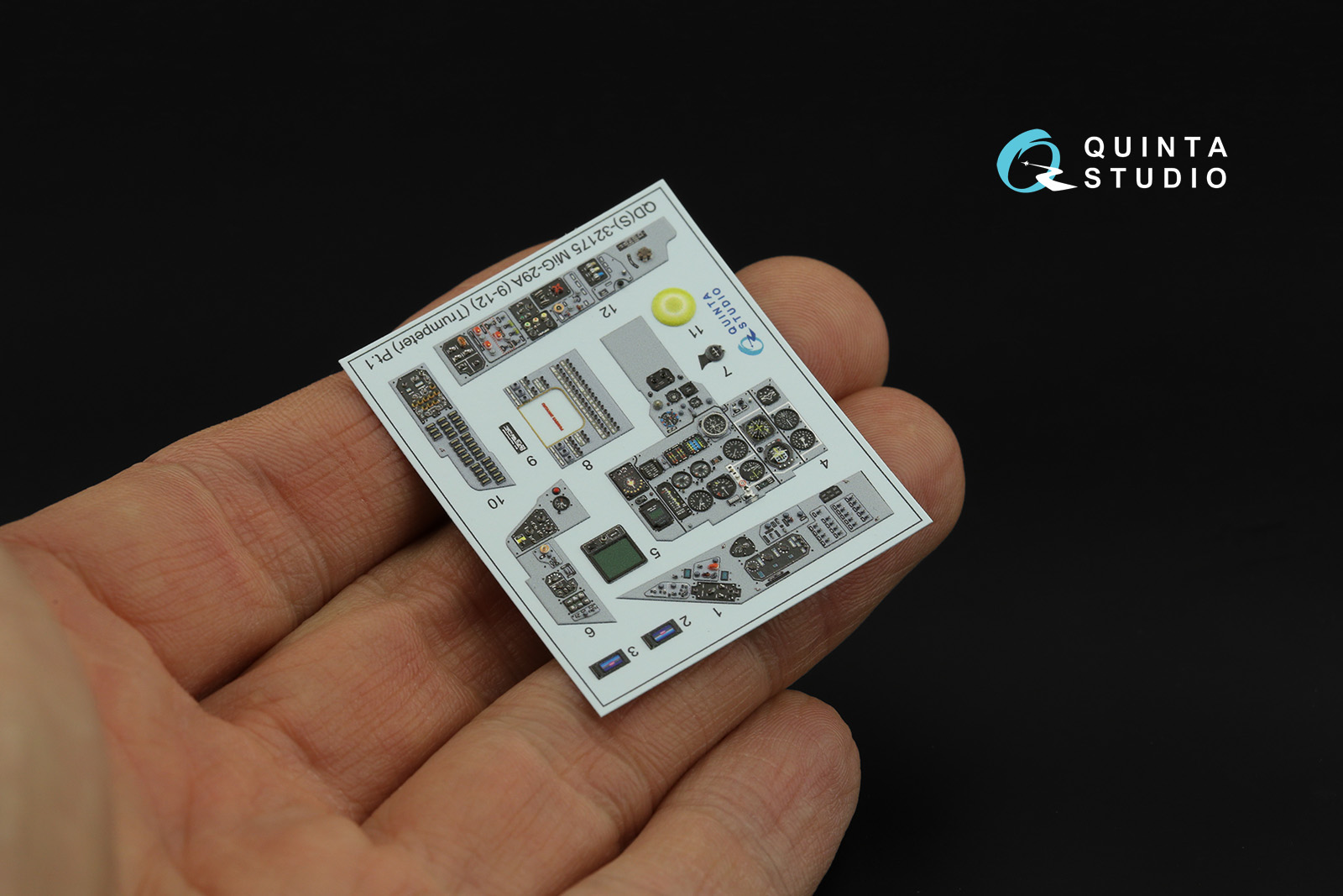 QDS-32175 3D Декаль интерьера кабины МиГ-29 9-12 (Trumpeter) (Малая версия)