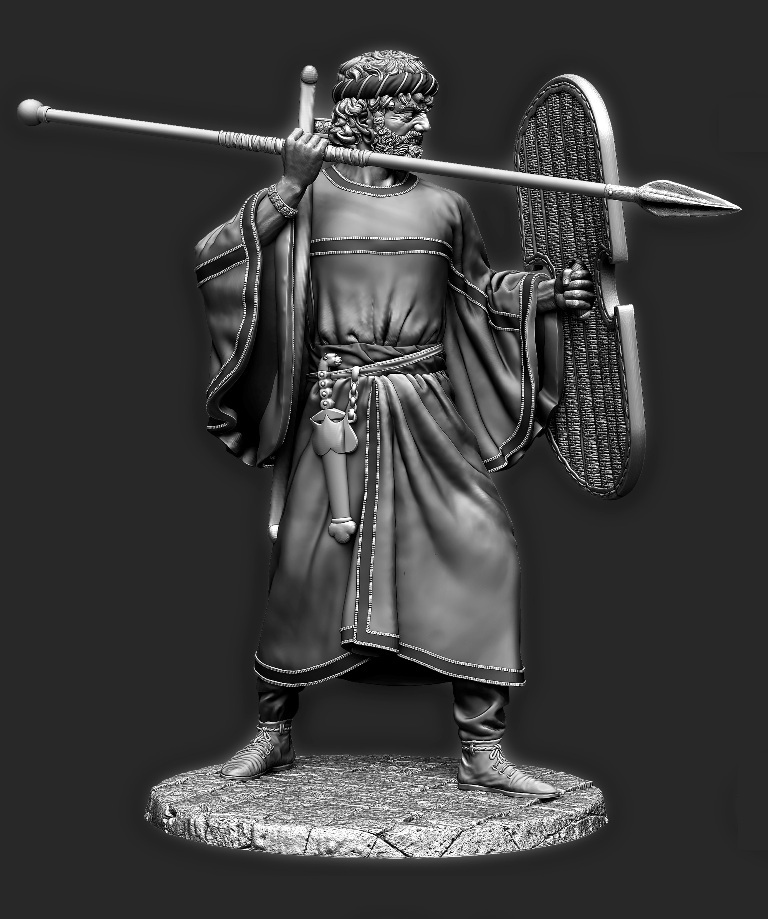 CHM-54175. Персидский воин отряда Бессмертных, 6-5 века до н.э. 54 мм. Материал - смола. Chronos Miniatures