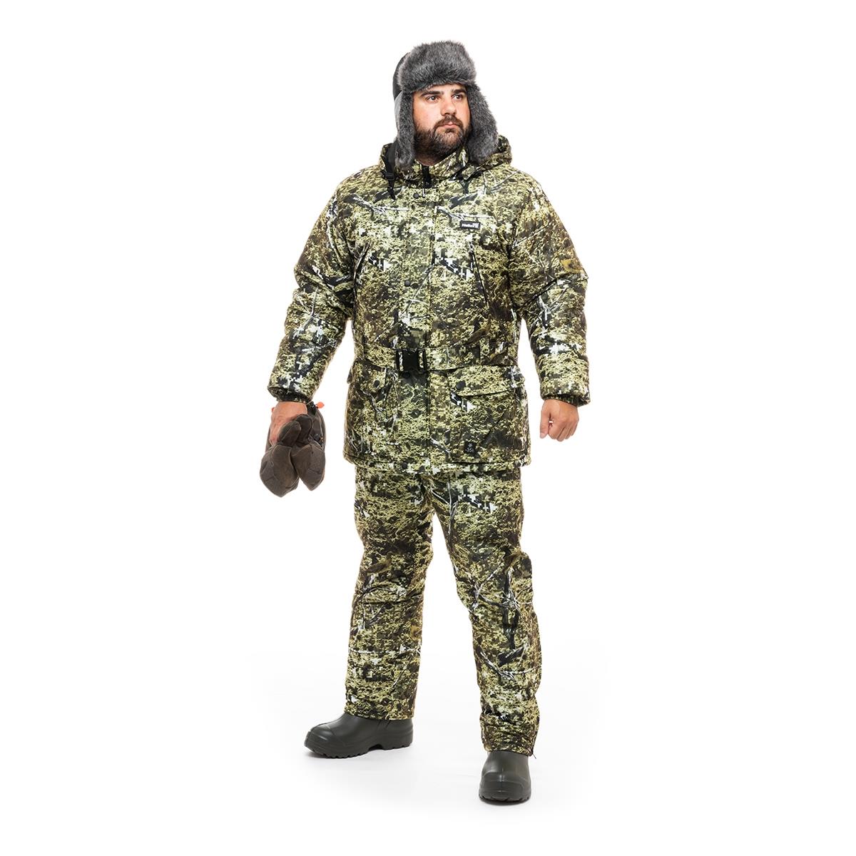 Костюм охотника зимний Сентелек Комфорт, цв.Лес-Пиксель, Алова р.52-54 Helios