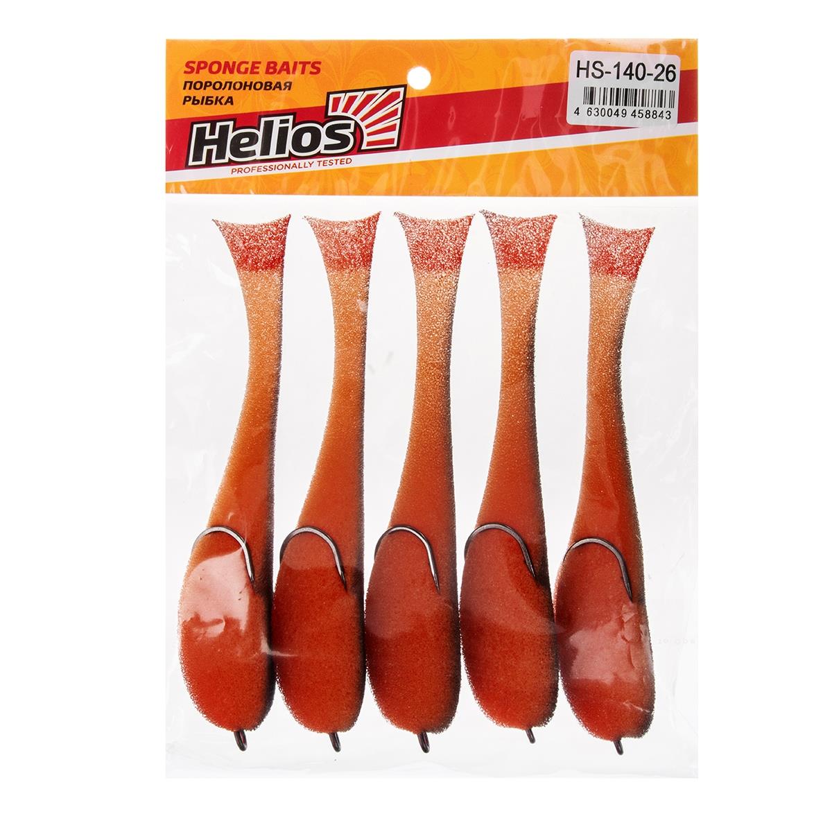 Рыбка поролоновая 14 см  ор/ч 26UV кр.4/0 (HS-140-26) Helios( цена указана за упаковку, в количестве 5шт.)