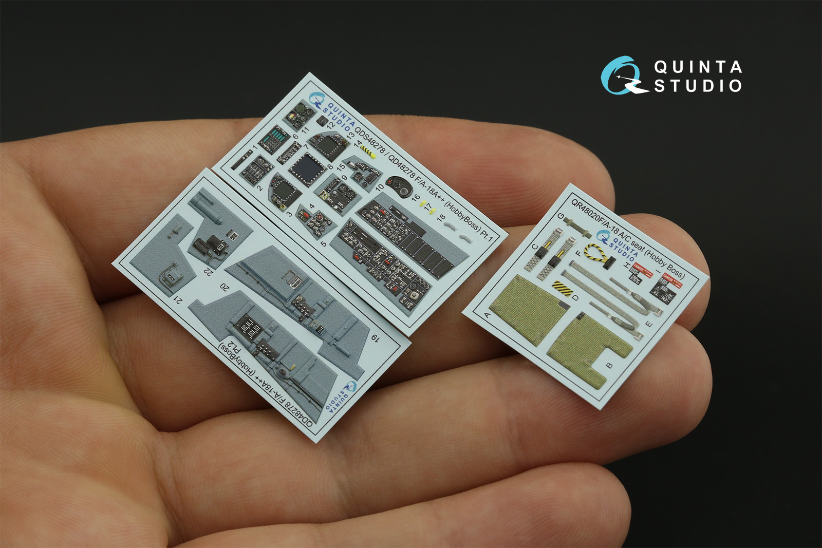 QD48278 3D Декаль интерьера кабины F/A-18А++ (HobbyBoss)