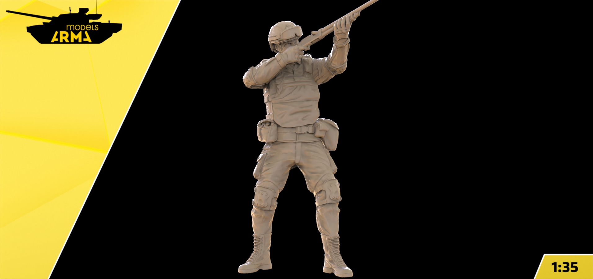 AM36008 Боец расчета 2С4 "Тюльпан" фигура 2 (Не для свободной продажи) Arma Models