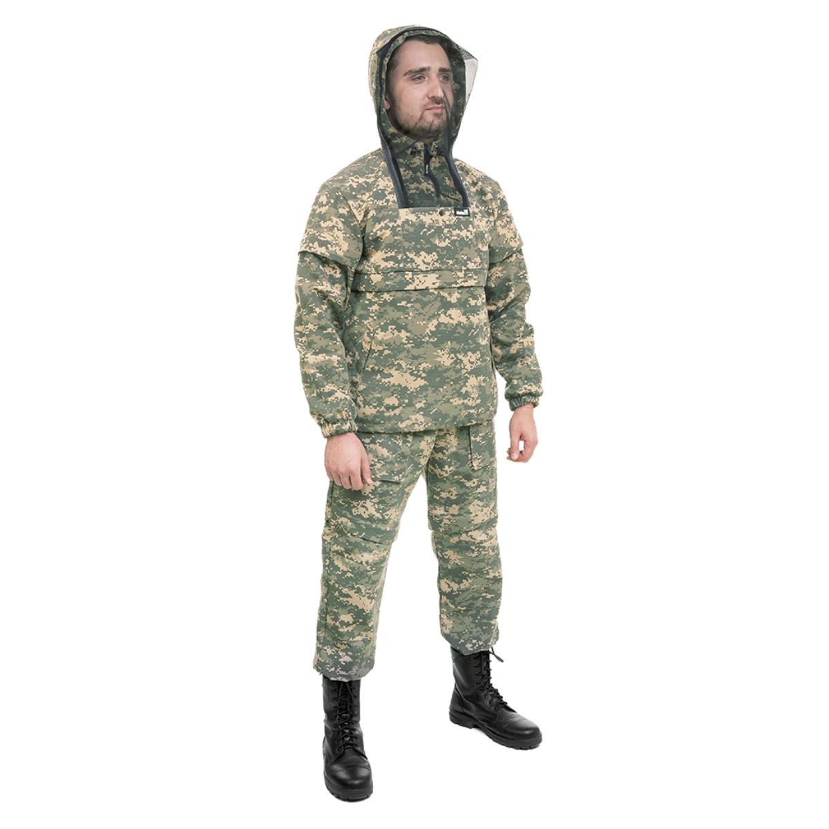 Костюм летний противоэнцефалитный СТОП-КЛЕЩ Т/С, цв.Серый Пиксель р.56-58/182 Helios