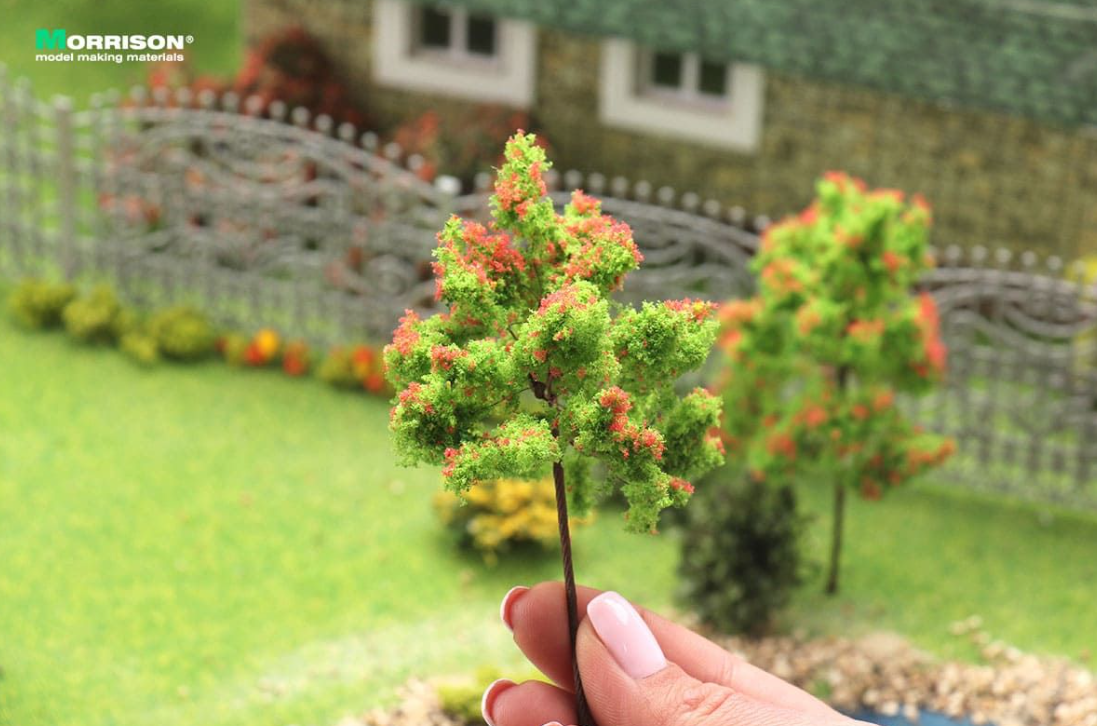 011dcv012 Красное цветущее дерево для макета. Высота 10 см. 011dcv012 Красное цветущее дерево для макета. Высота 10 см.