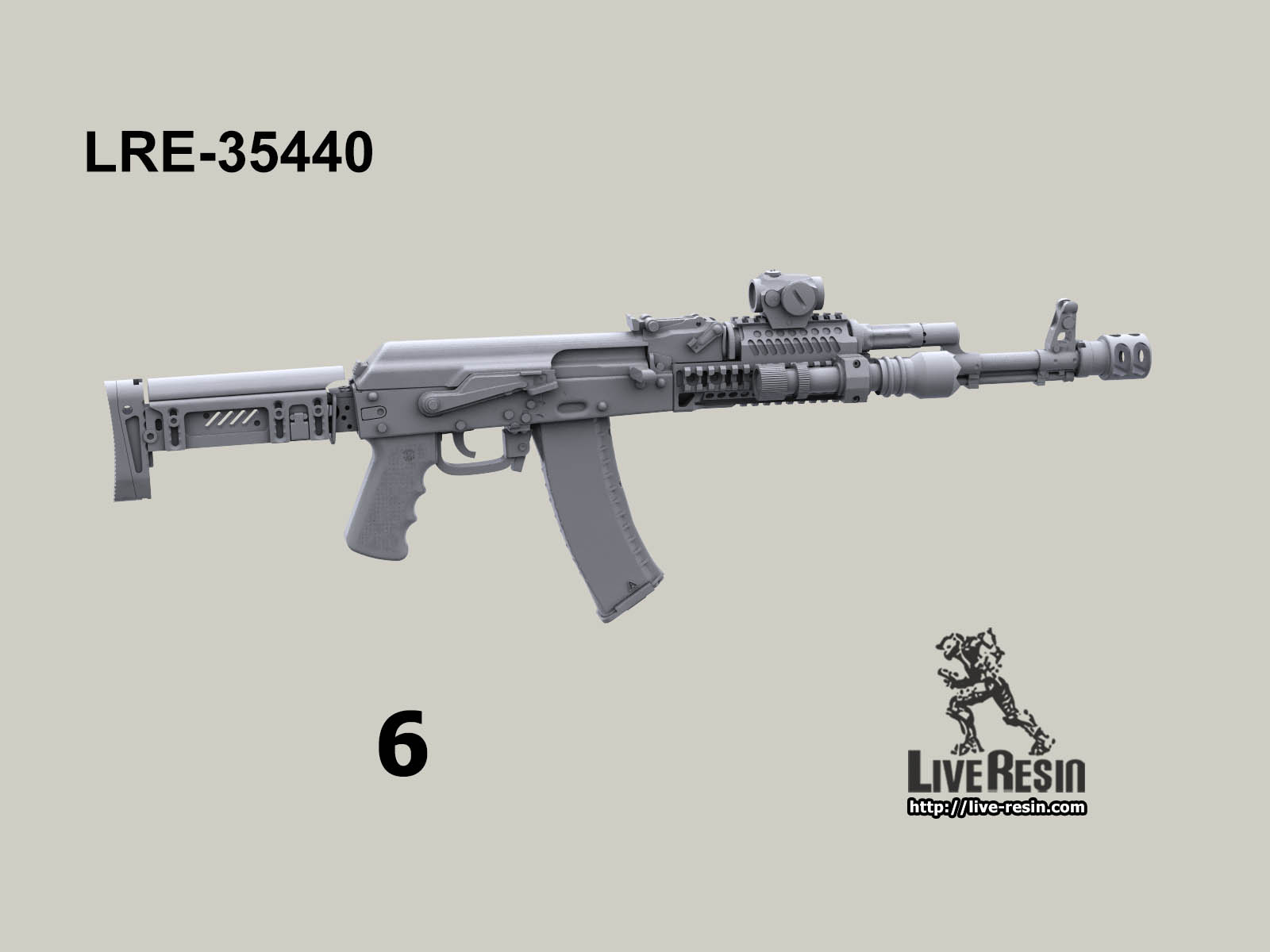 LRE35440 Российское современное штурмовое оружие - автоматы, набор - 1, 6 шт Live Resin