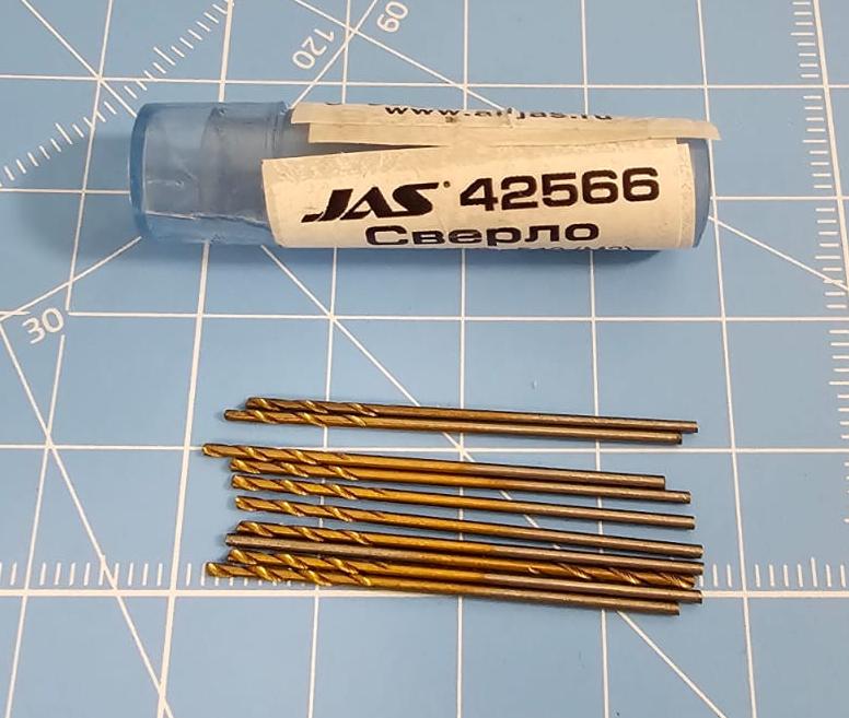 42566J Мини-сверло, HSS 6542 (M2), титановое покрытие, d 0,85 мм, 10 шт.