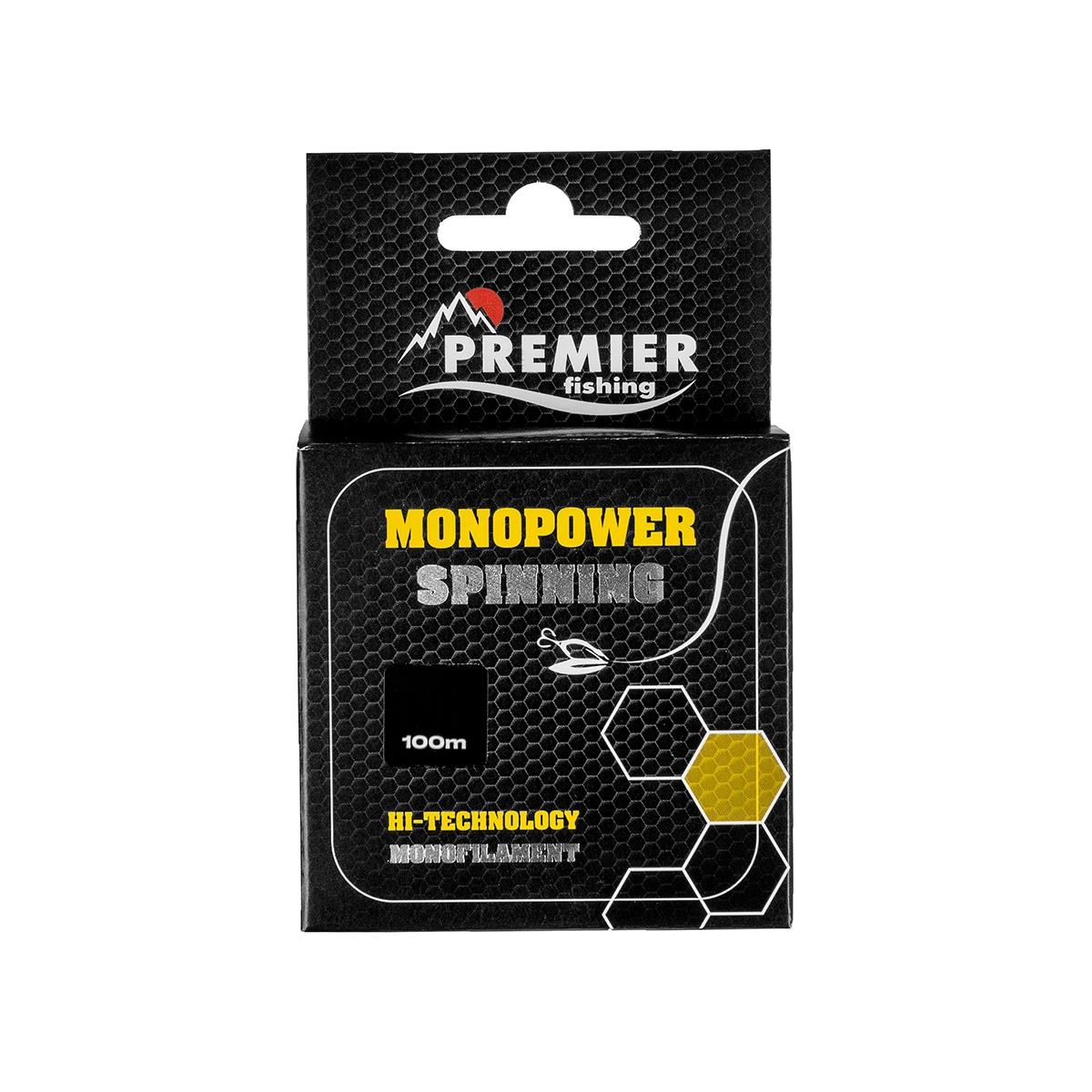 Леска MONOPOWER SPINNING 0,50mm/100m F.Yellow Nylon (PR-MS-Y-050-100) Premier Fishing