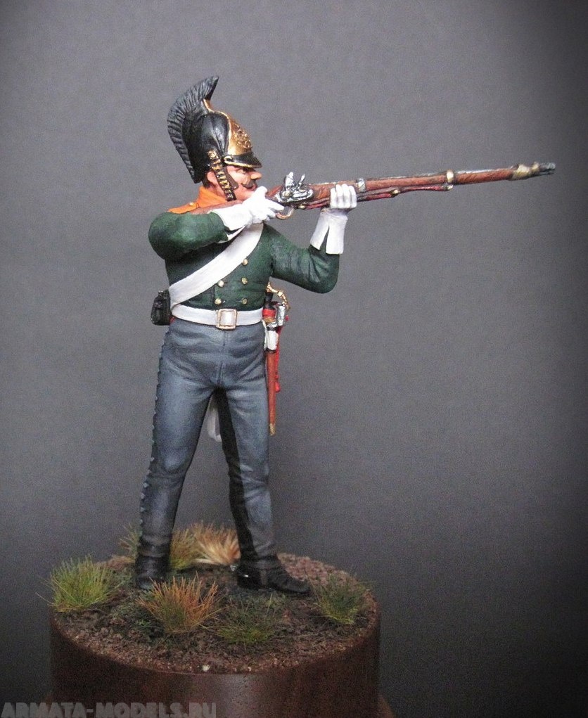 CHM-54099(M). Рядовой армейских драгунских полков, Россия 1812-14 гг. 54 мм. Материал – белый металл Chronos Miniatures