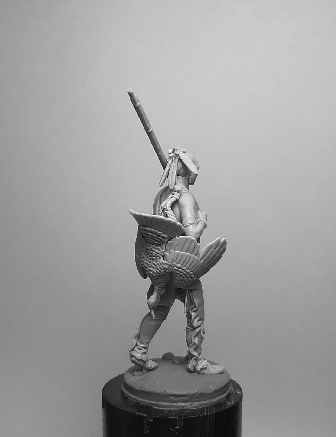 CHM-54312. Ирокез (№2) с охотничьим трофеем, 1750-60 гг. Материал - смола. Chronos Miniatures