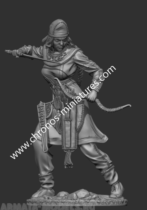 CHM-54283. Скифская знатная женщина, 4 век до н.э. 54 мм. Материал - смола. Chronos Miniatures