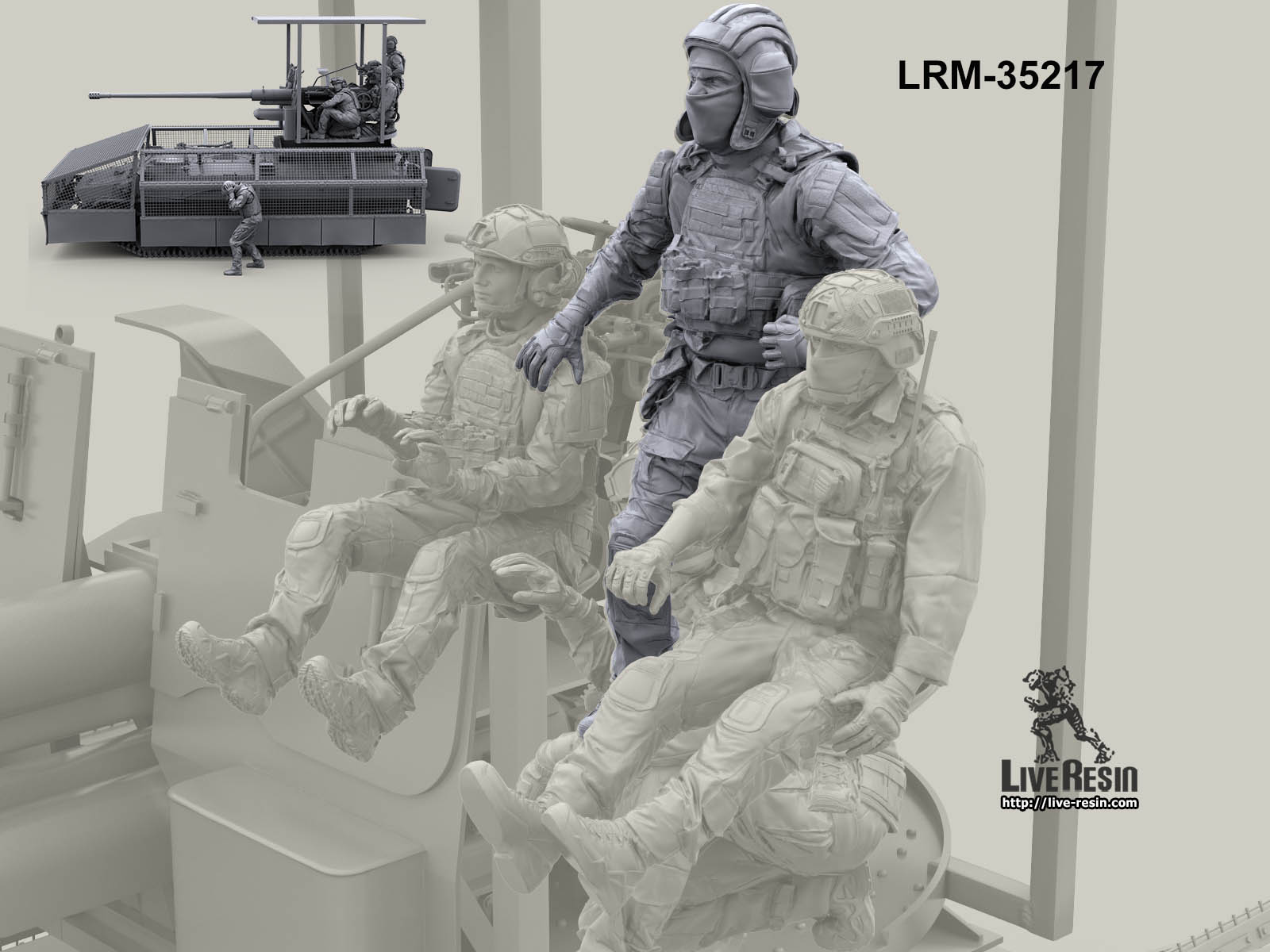 LRM35217 Российский современный артиллерист САУ командир - 15 (Не для свободной продажи) Live Resin