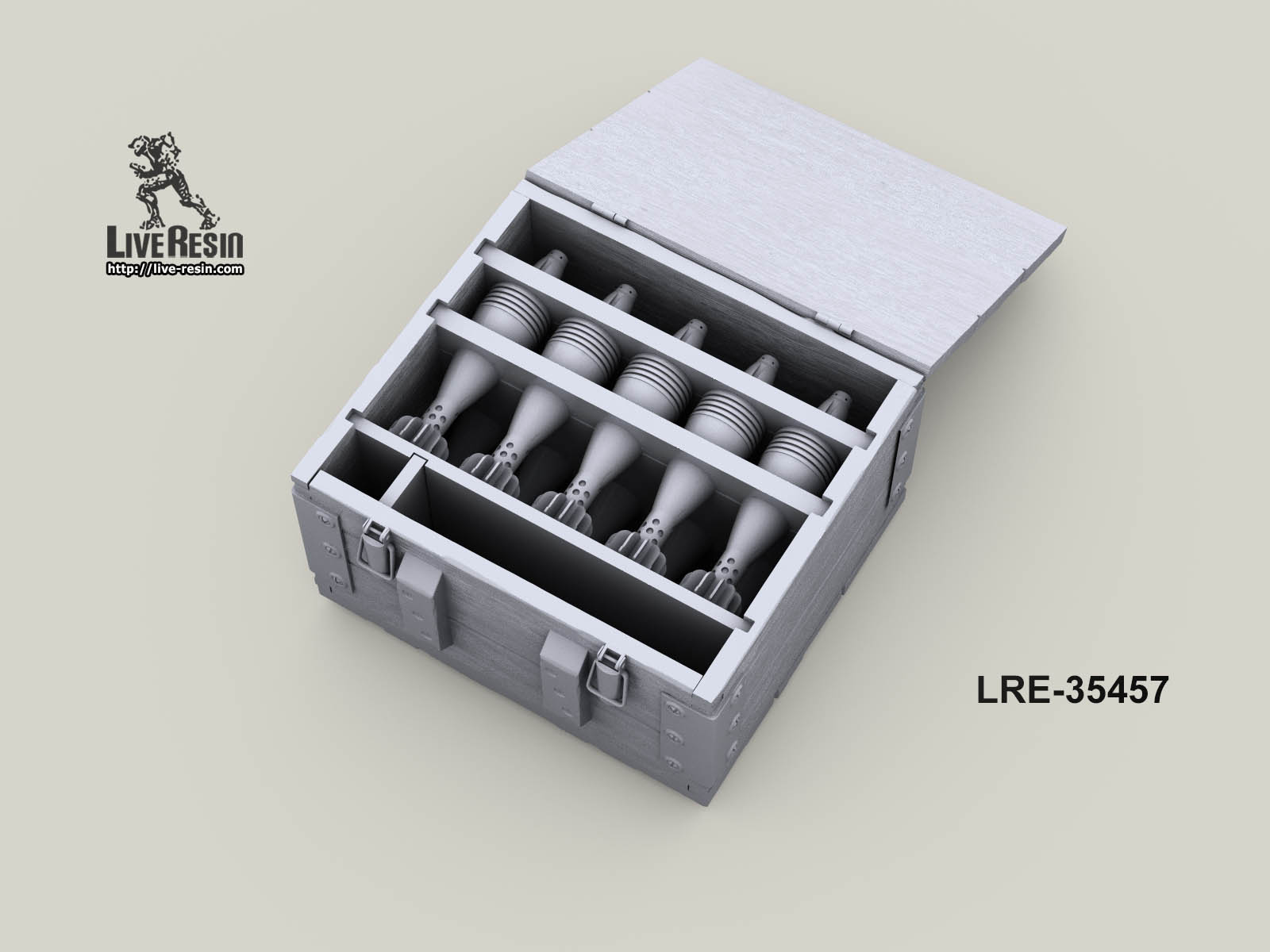LRE35457 Открытые ящики с 82 мм боеприпасами Live Resin