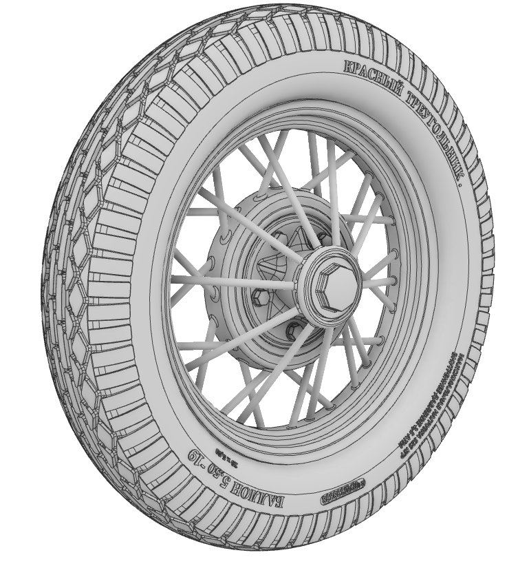 SPM35038 Набор колес для артиллерии ЗИК-1 поздний тип КТ