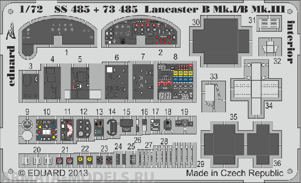 SS485ED  Lancaster B Mk.I/B Mk.III interior S.A. 1/72 SS485ED  Lancaster B Mk.I/B Mk.III interior S.A. 1/72