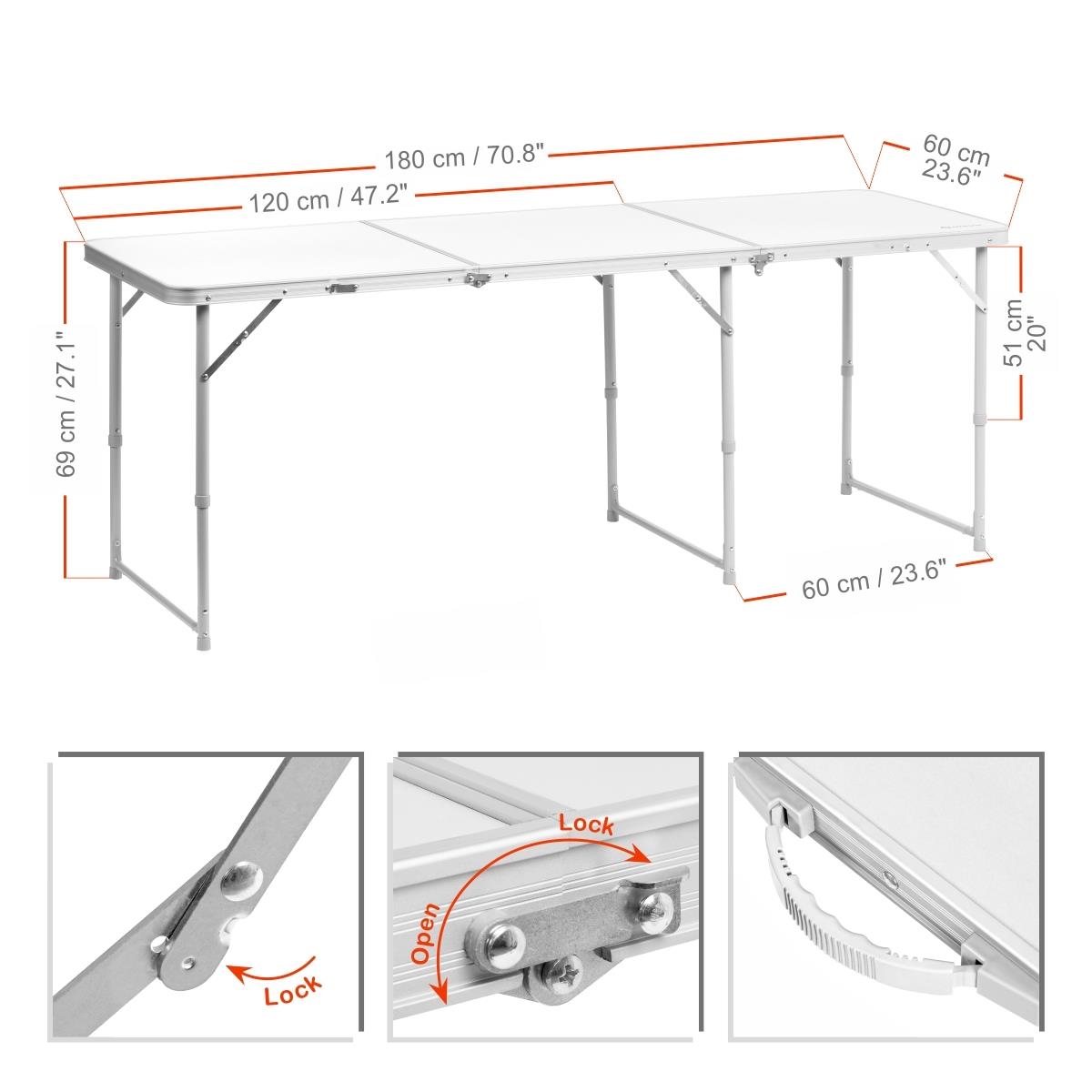 Folding 3-section table N-FT-625-3A / Стол складной трехсекционный 180х60х70 (N-FT-625-3A) NISUS (0) Folding 3-section table N-FT-625-3A / Стол складной трехсекционный 180х60х70 (N-FT-625-3A) NISUS (0)