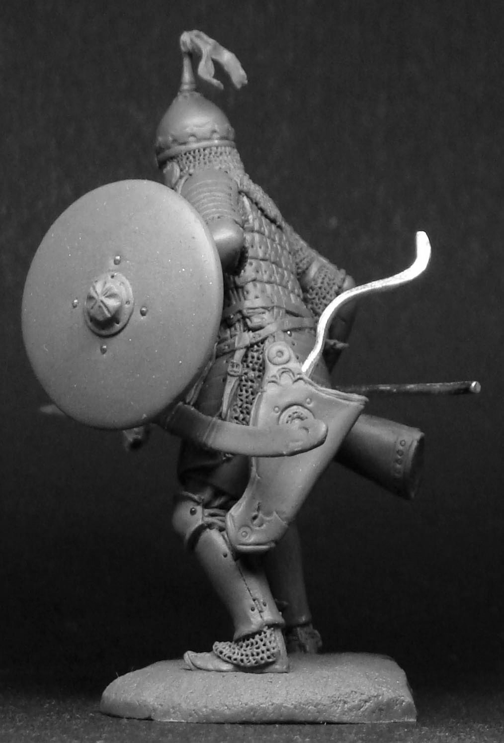 CHM-54047. Татаро-монгольский воин с копьем, 14 век. 54 мм. Материал - смола. Chronos Miniatures