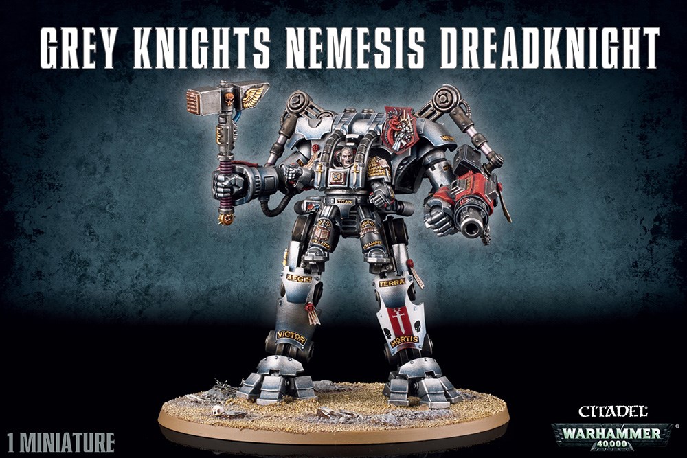 57-10GW Набор Серые Рыцари. Дреадноут-Рыцарь Немезис (Grey Knights Nemesis Dreadknight) (новая версия)