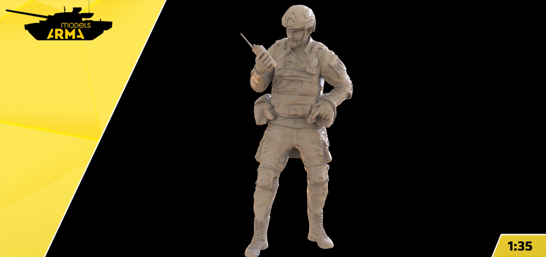 AM36009 Боец расчета 2С4 "Тюльпан" фигура 3 (Не для свободной продажи) Arma Models