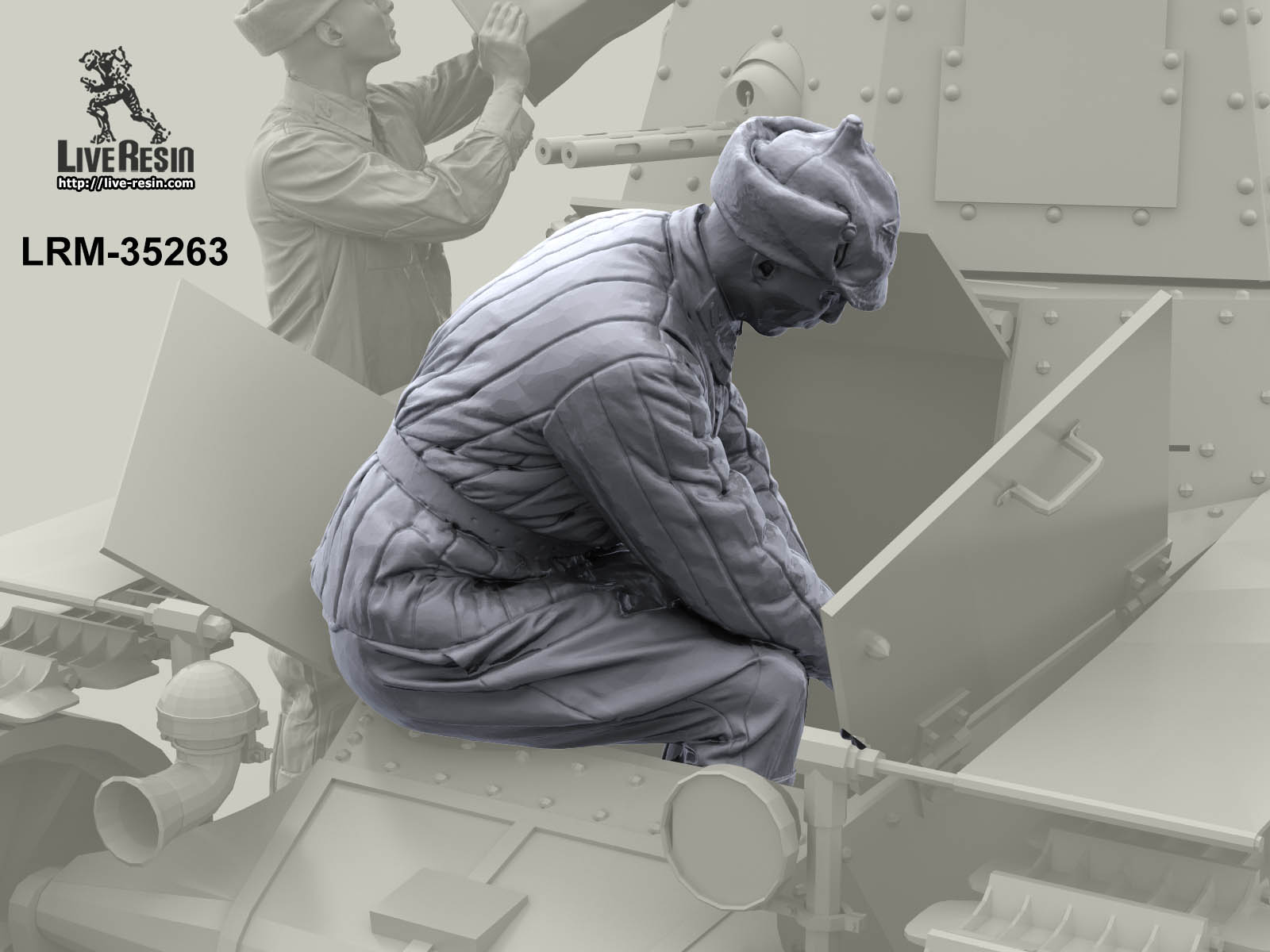 LRM35263 Боец танкист РККА в люке водителя танка МС-1 (Не для свободной продажи) Live Resin