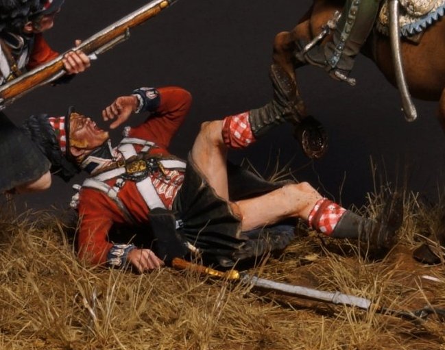 VD-54023(M). Рядовой (№4) 42-го (Королевских Шотландских горцев) пехотного полка quot;Черная Стражаquot;, 1815 г. Материал - белый металл. Chronos Miniatures