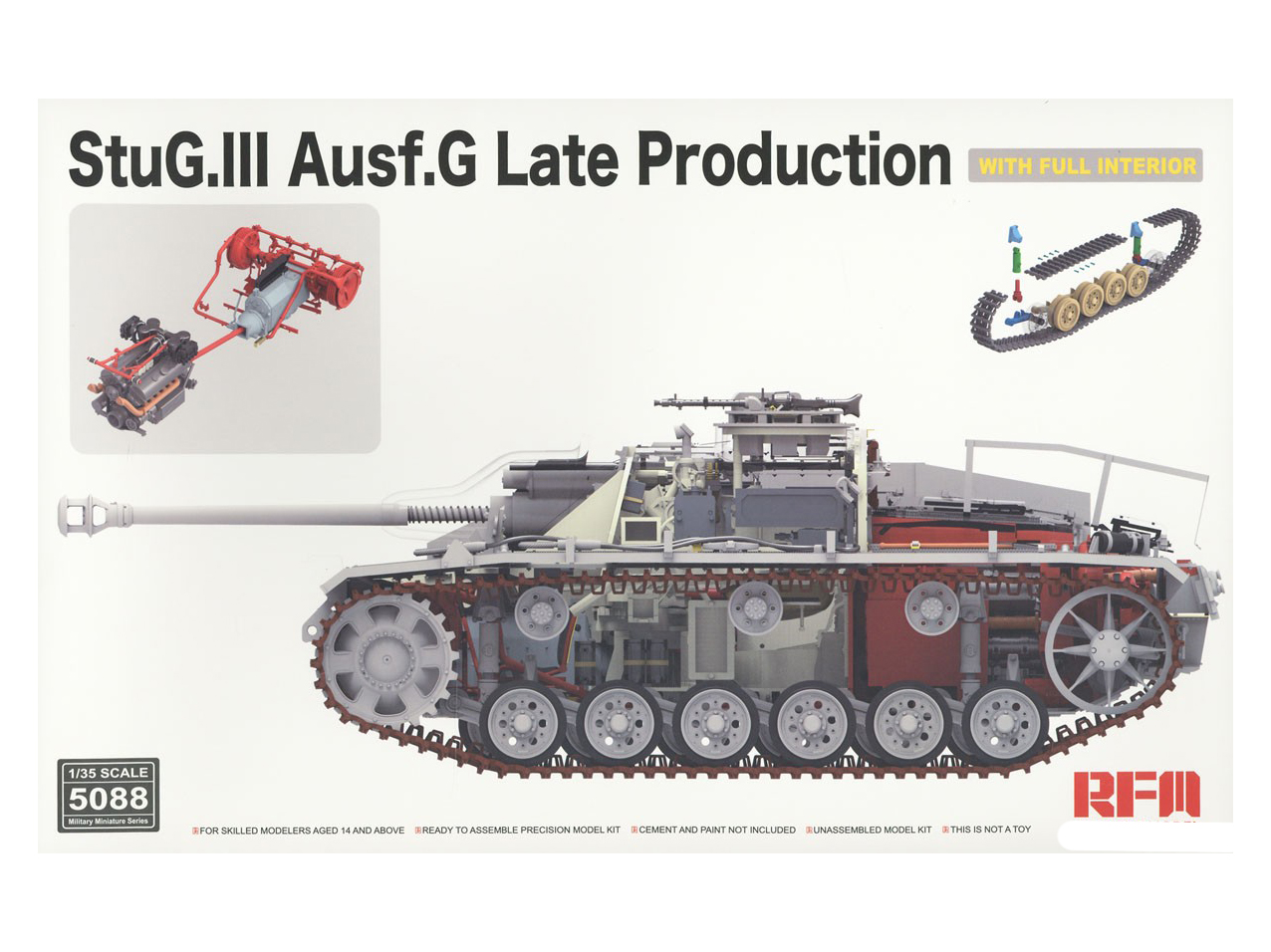 RM-5088 САУ StuH42 & StuG.III Ausf.G, поздние (полный интерьер) Rye Field Model (RFM)