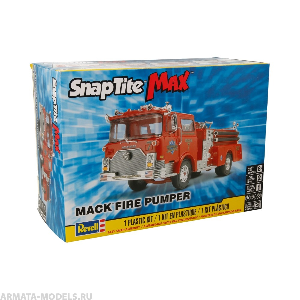 11225RE Пожарная машина Max Mack Fire Pumper Revell 1/32