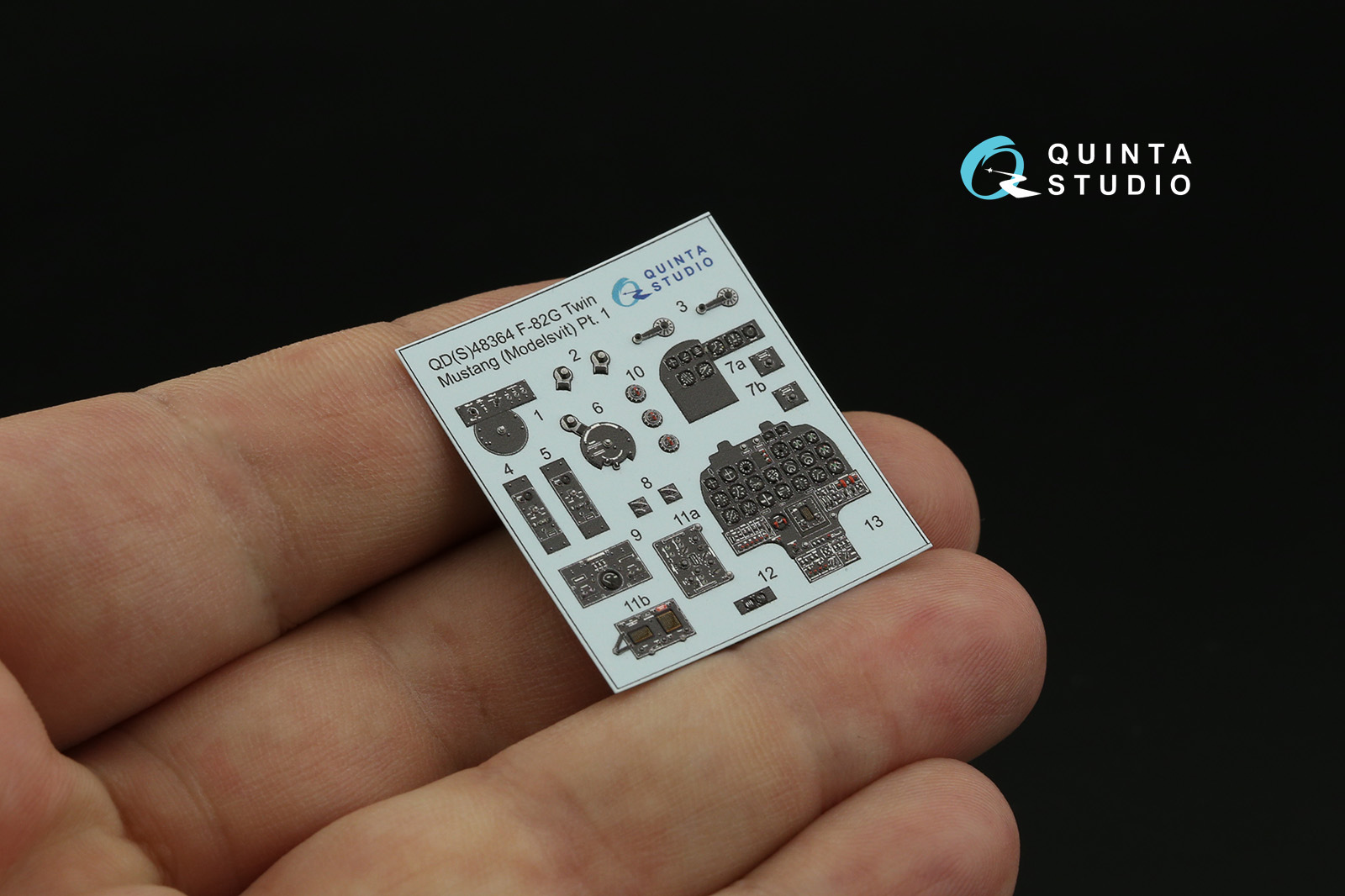 QDS-48364 3D Декаль интерьера кабины F-82G Twin Mustang (Modelsvit) (Малая версия)