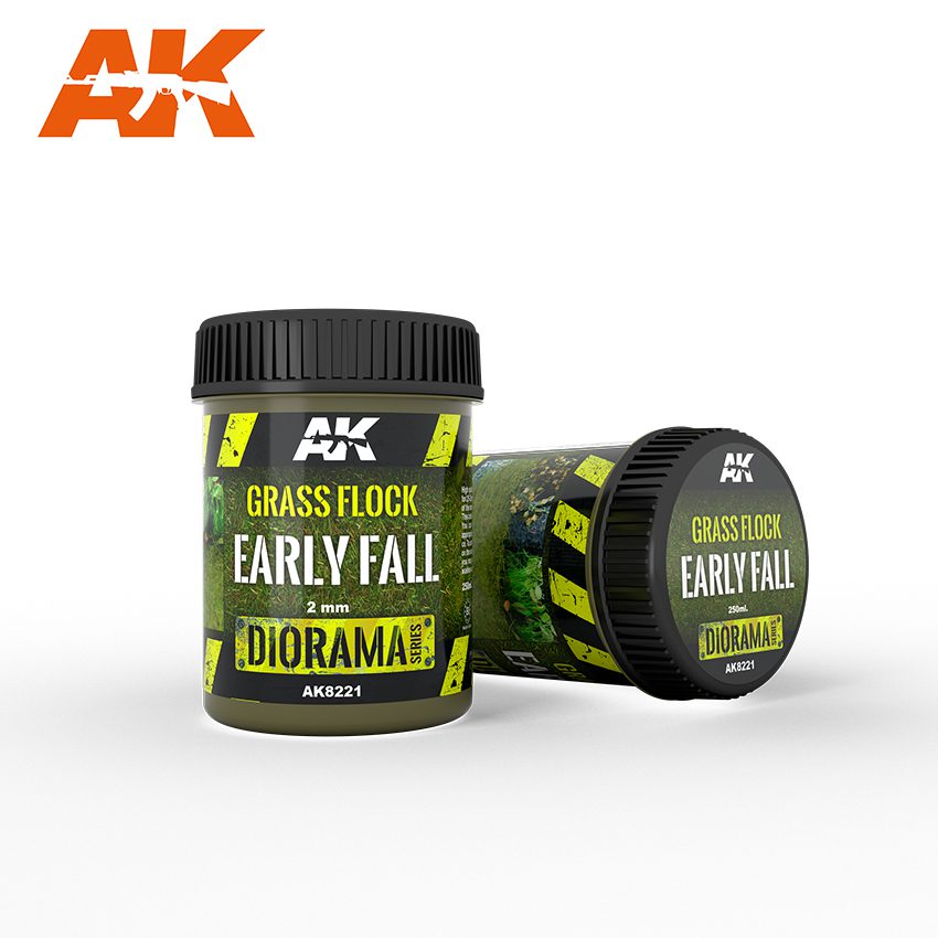 AK8221 Имитация травяного покрытия для макетов и диорам GRASS FLOCK 2MM EARLY FALL