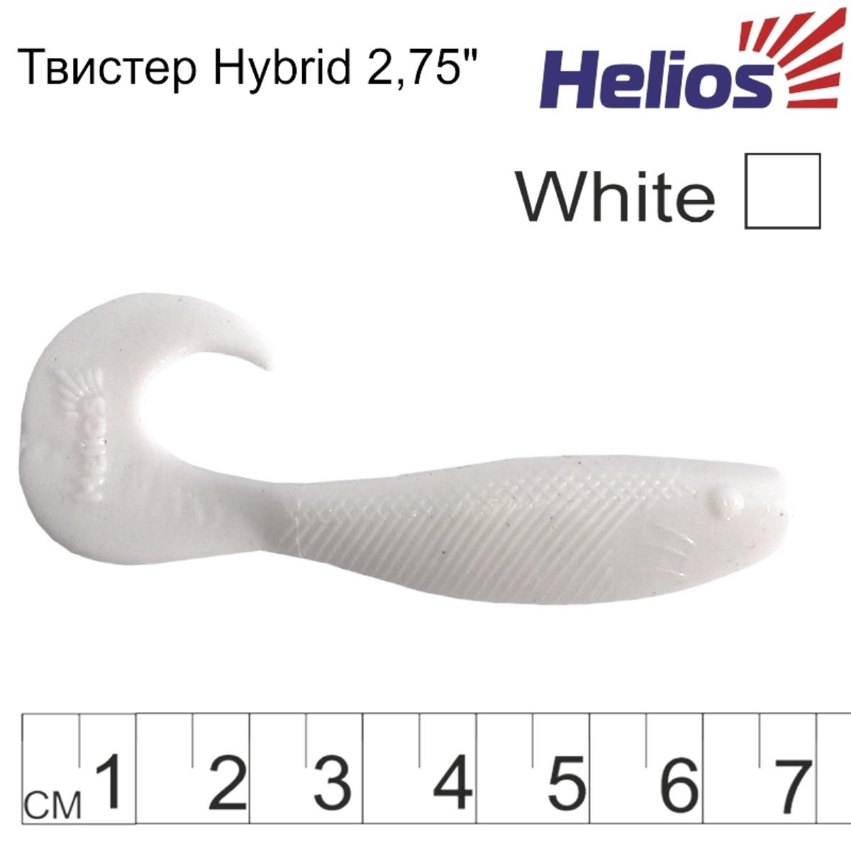 Твистер Hybrid 2,75"/7,0 см White 7шт. (HS-13-001) Helios Твистер Hybrid 2,75"/7,0 см White 7шт. (HS-13-001) Helios