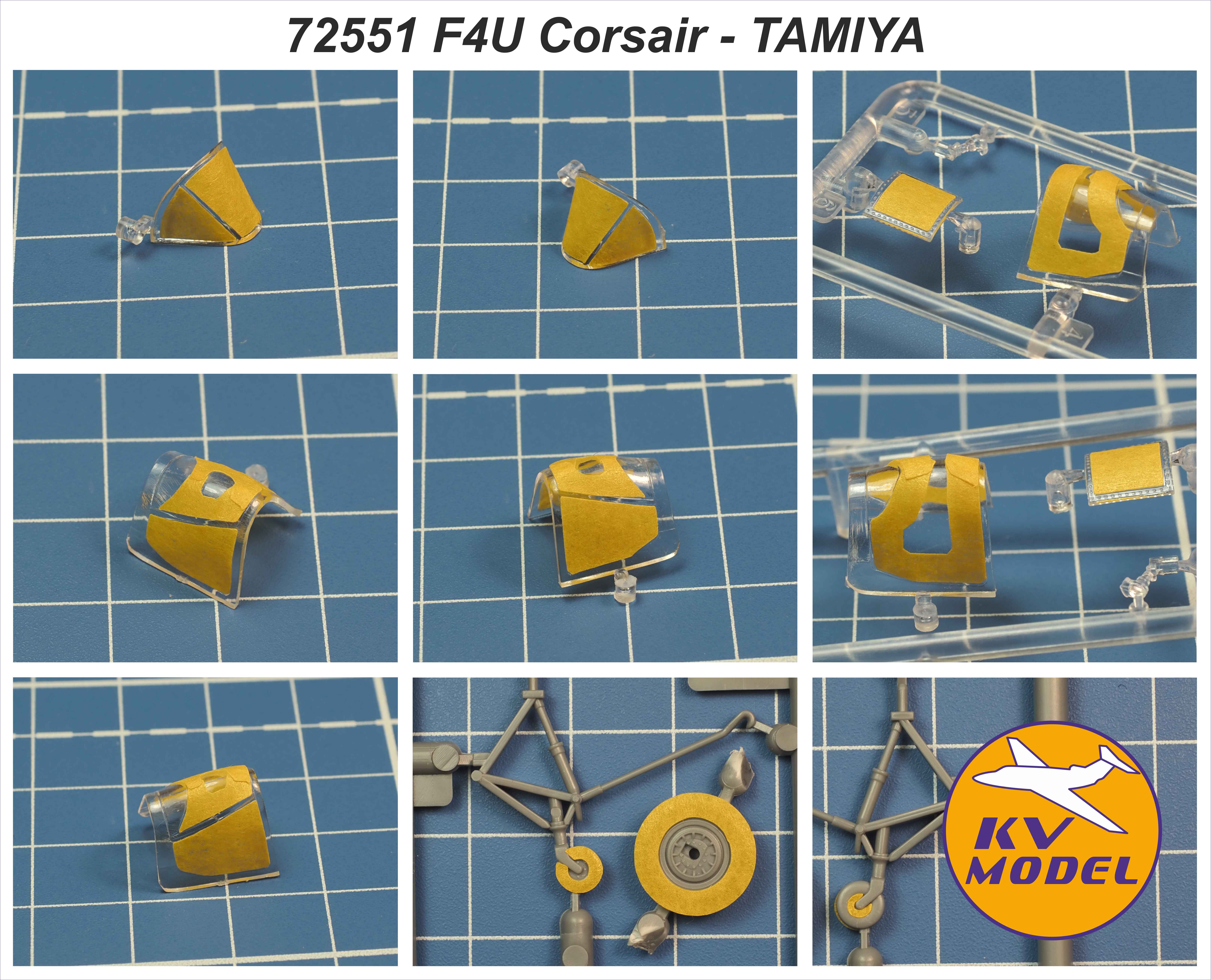 72551KV Окрасочная маска Vought F4U-1A / F4U-1D Corsair (TAMIYA #60752, #60775) + маски на диски и колеса