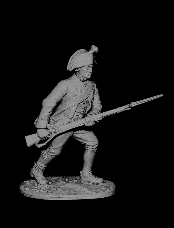 CHM-54127. Рядовой мушкетерских полков в Итальянском походе Суворова, Россия 1799 г. 54 мм. Материал - смола. Chronos Miniatures