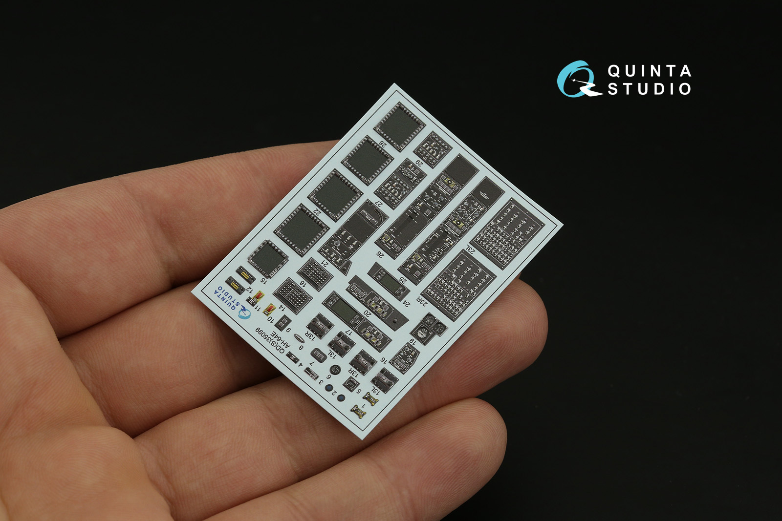 QDS-35099 3D Декаль интерьера кабины AH-64E (Takom) (Малая версия)