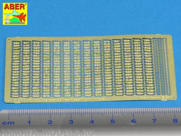 ABR-16-053  Дополнения для  Panzer 38 track link casting numbers для Panda 1/16 ABR-16-053  Дополнения для  Panzer 38 track link casting numbers для Panda 1/16