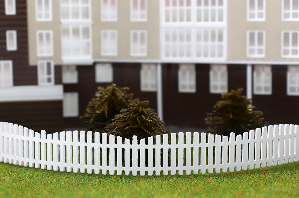 009zp006 Забор штакетник фигурный h=20мм/ длина 300мм