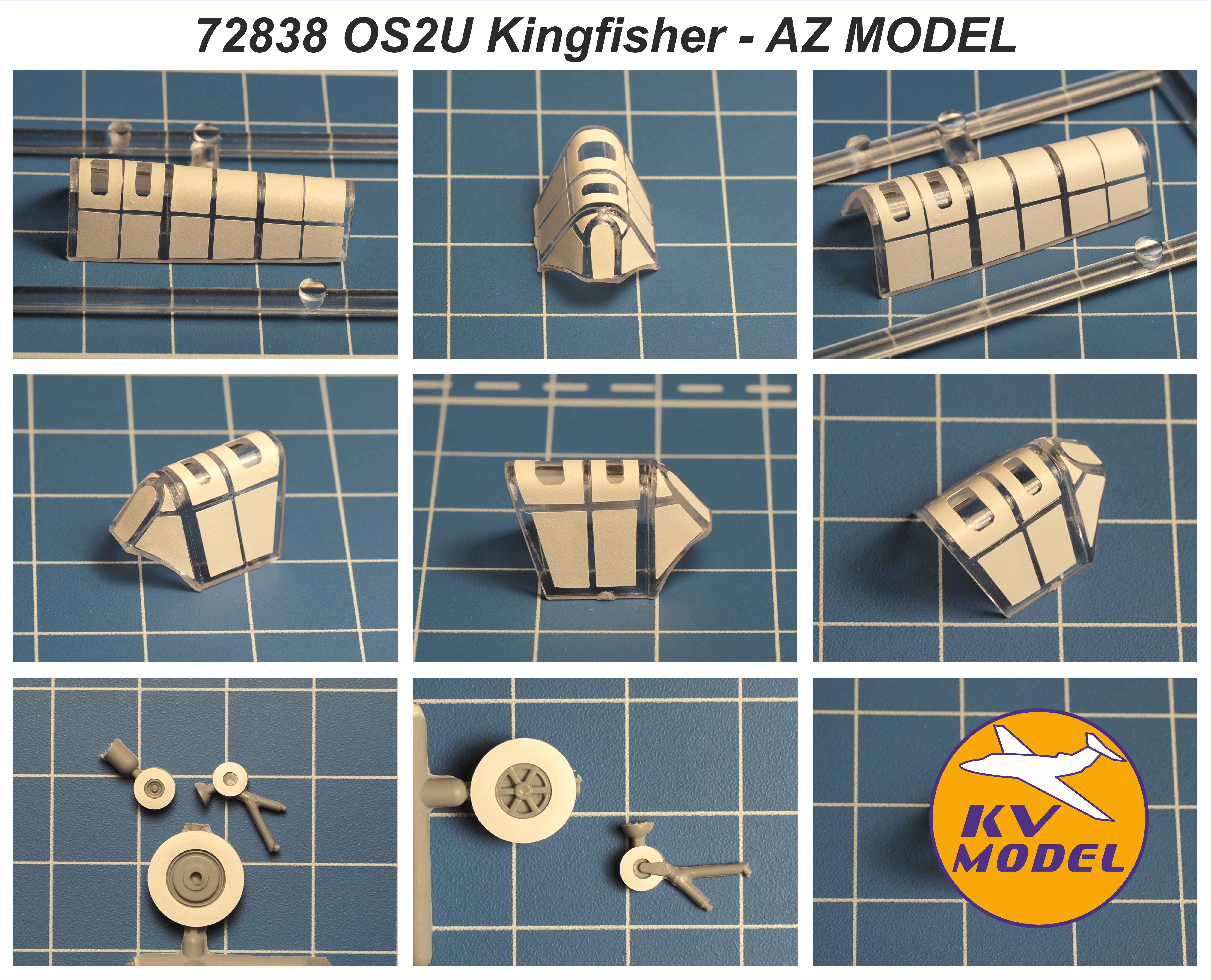 72838KV Окрасочная маска Vought OS2U Kingfisher (Kingfisher Mk.I) &amp;quot;Wheeled Version&amp;quot; (AZ Model #AZ7624, #AZ7635, #AZ7636, #AZ7672, #AZ7673)