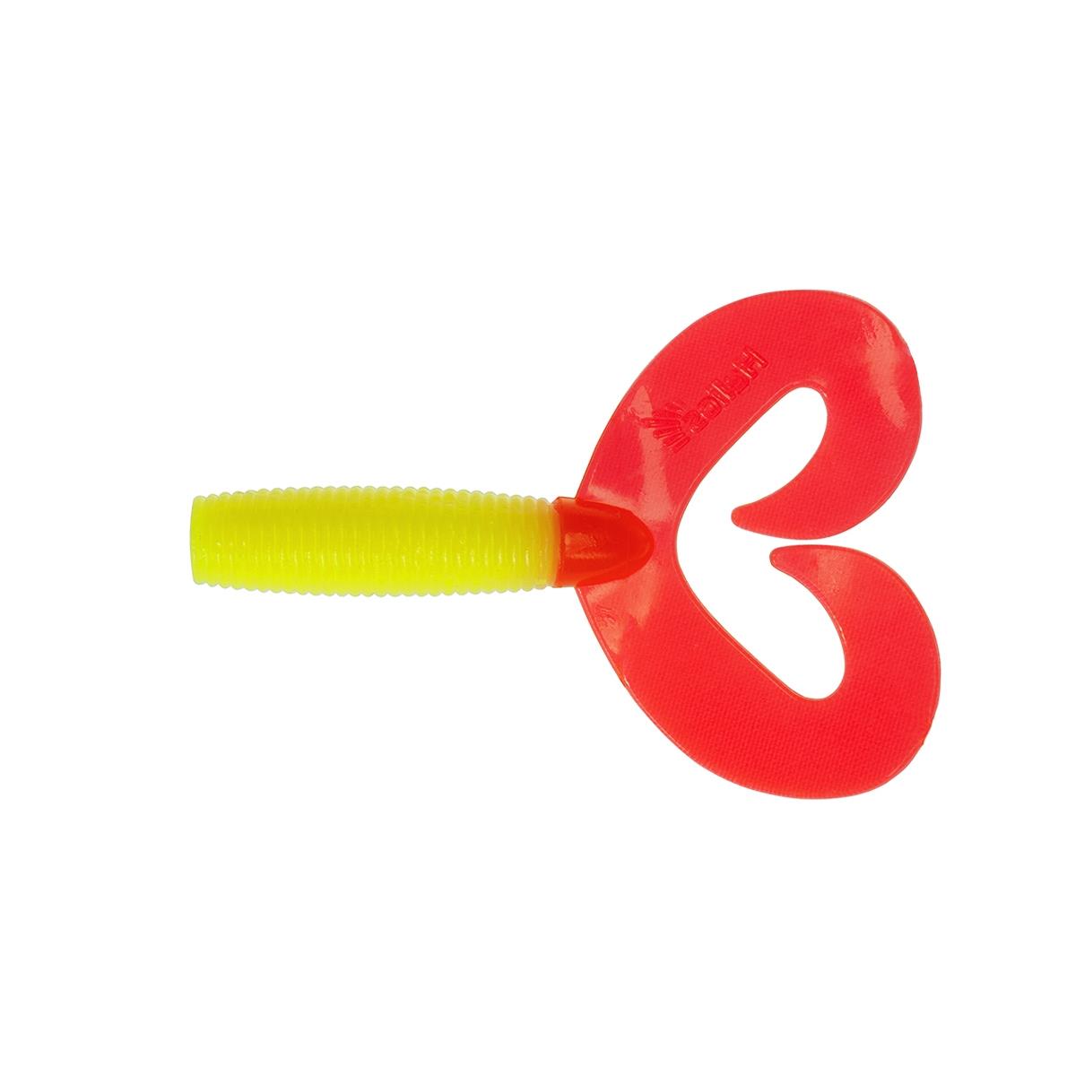 Твистер Credo Double Tail 3,54"/9 см Acid lemon & Red 5шт. (HS-28-029) Helios Твистер Credo Double Tail 3,54"/9 см Acid lemon & Red 5шт. (HS-28-029) Helios