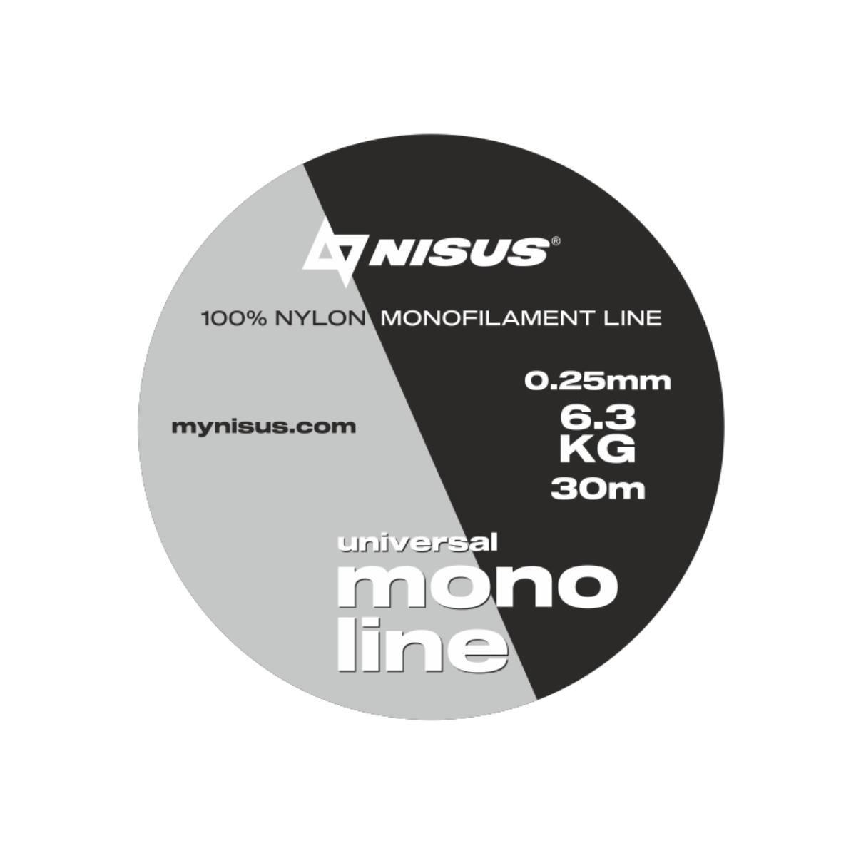 Леска MONOLINE Universal 0,25mm/30m Nylon Transparent (N-MU-025-30) Nisus