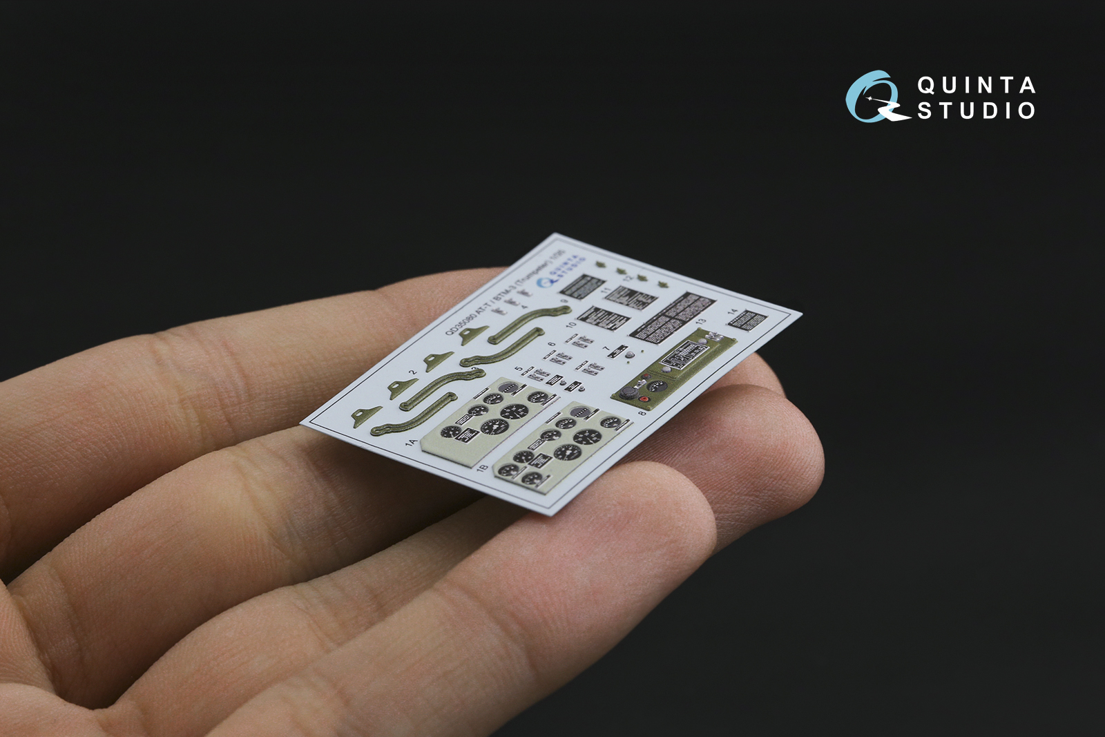 QD35080 3D Декаль интерьера кабины АТ-Т/БТМ-3 (Trumpeter)